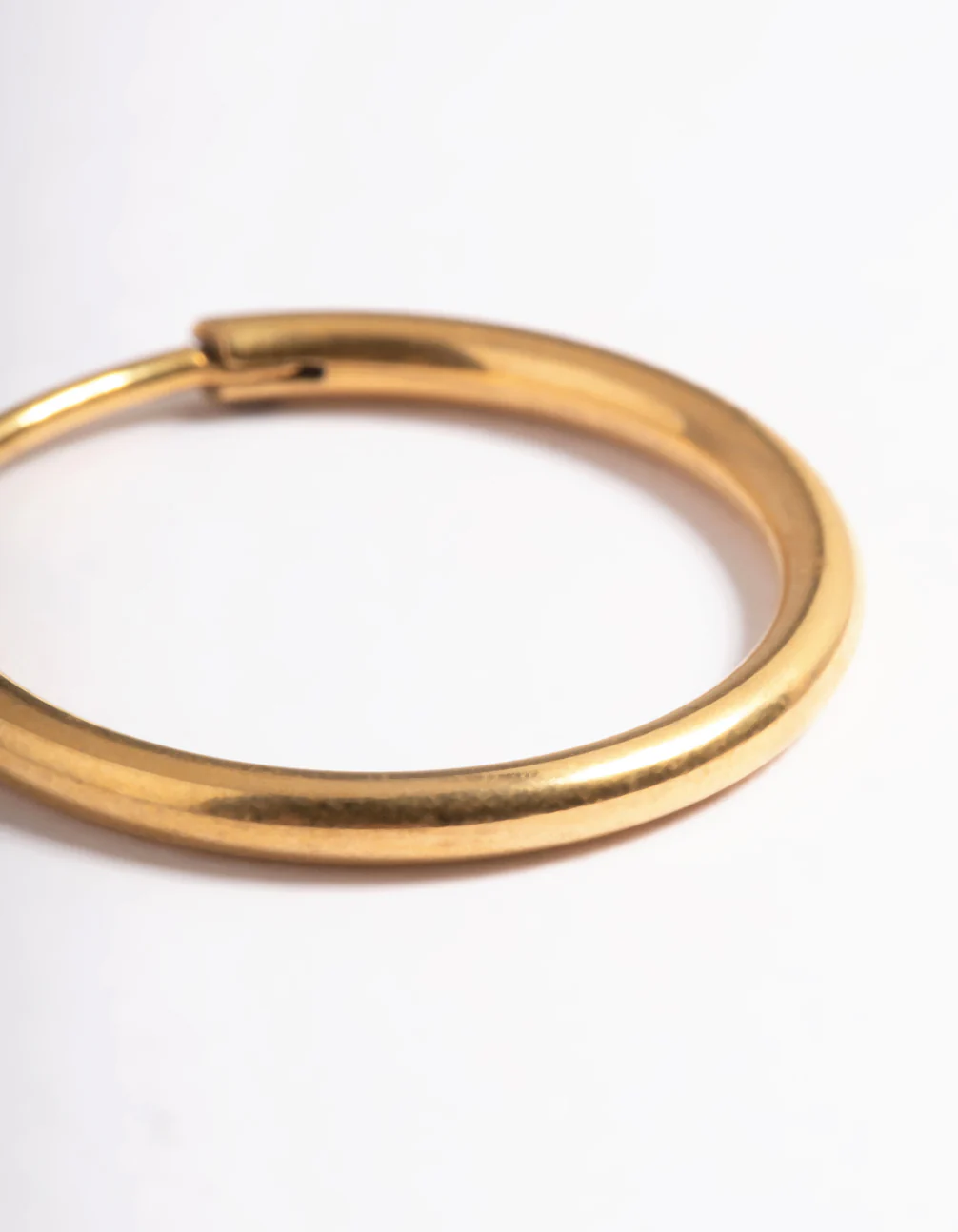 Gold Plated Surgical Steel Thin 18mm Hoop Earrings - Image 5