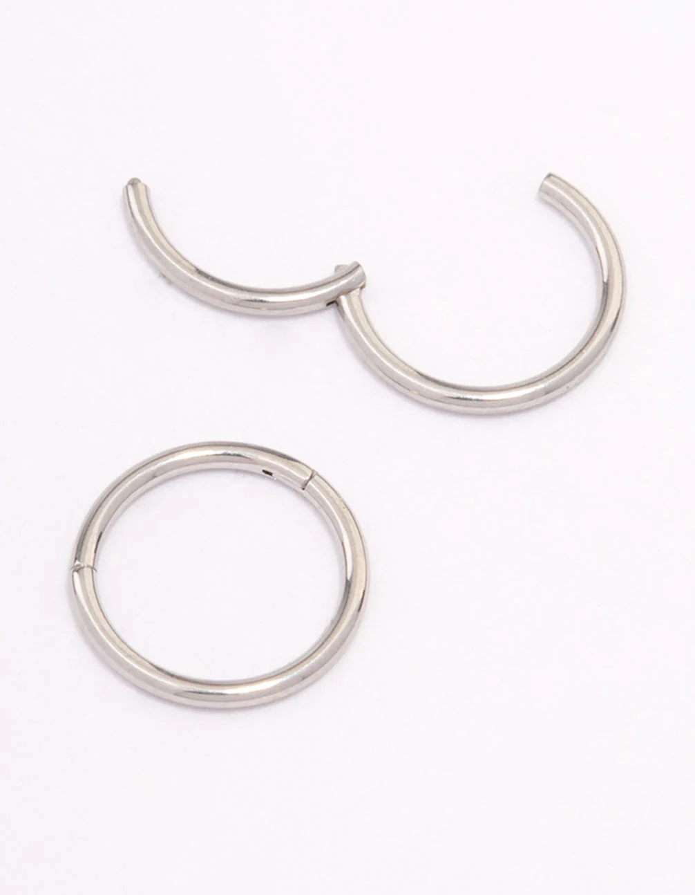 Surgical Steel Plain Sleeper Earrings 7mm - Image 2
