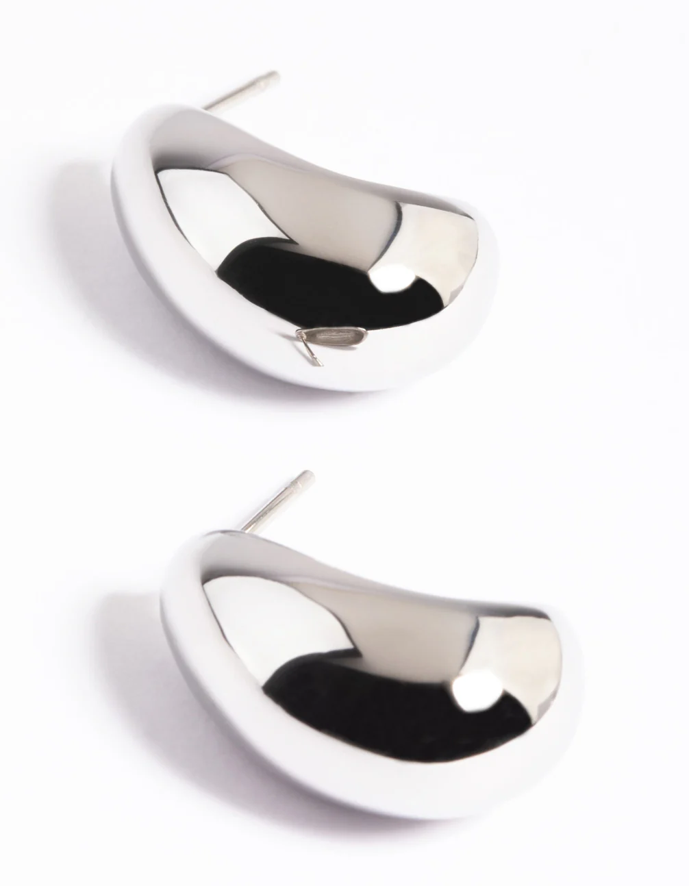 Surgical Steel Chubby Half Hoop Earrings - Image 6