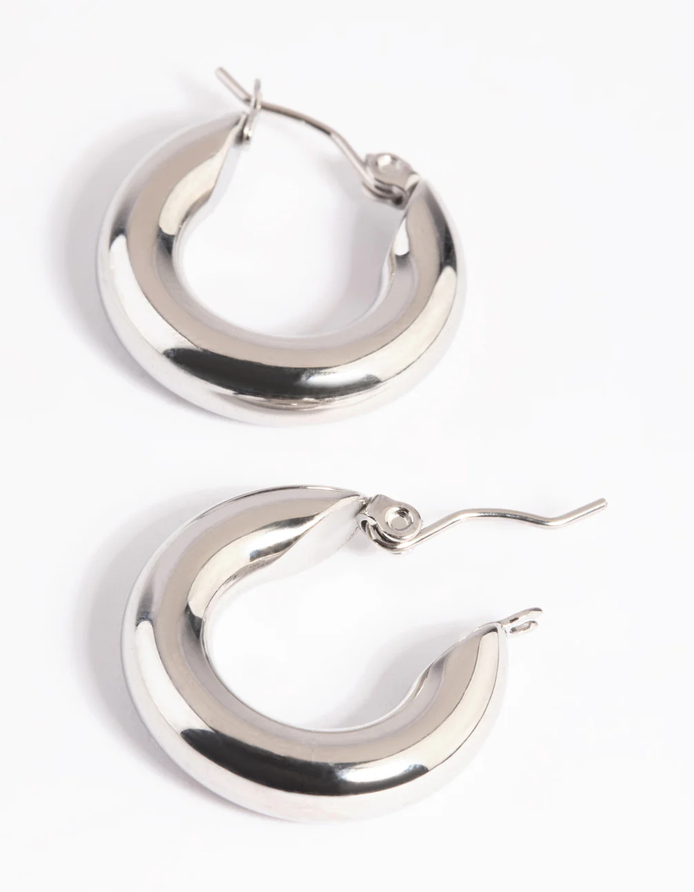 Surgical Steel Chunky Hoop Earrings - Image 2