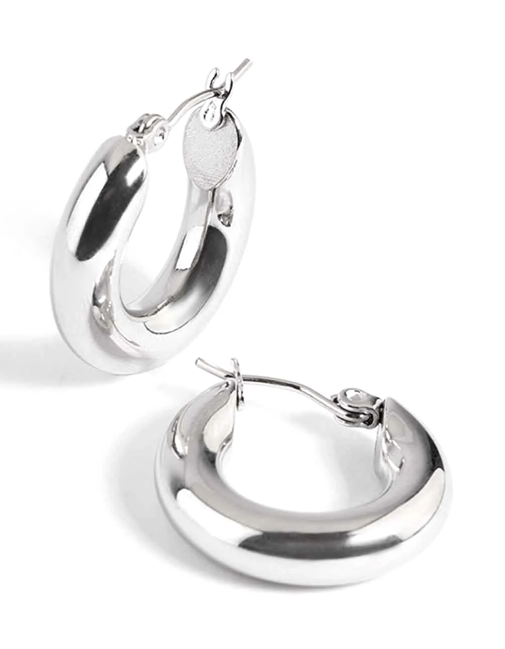 Surgical Steel Chunky Hoop Earrings - Image 5