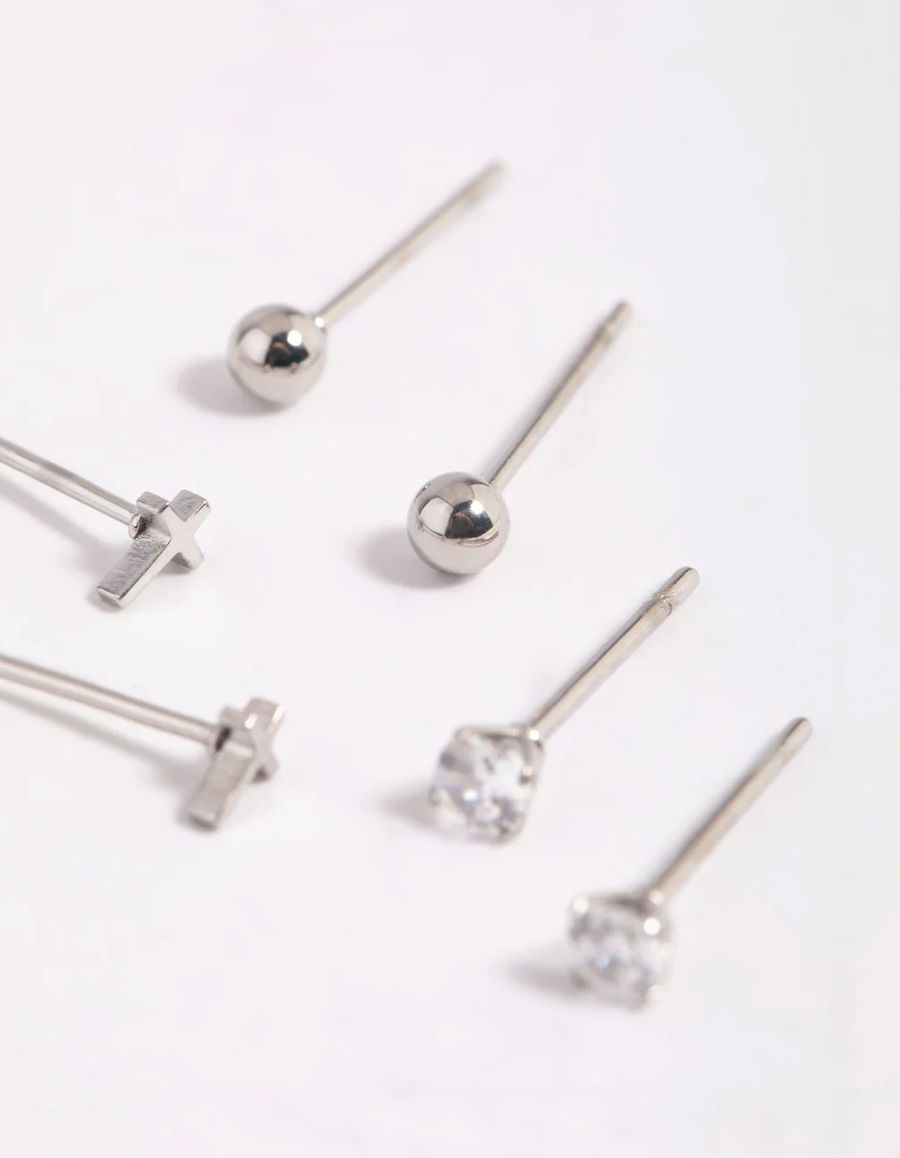 Surgical Steel Cross Stud Earrings - Image 3