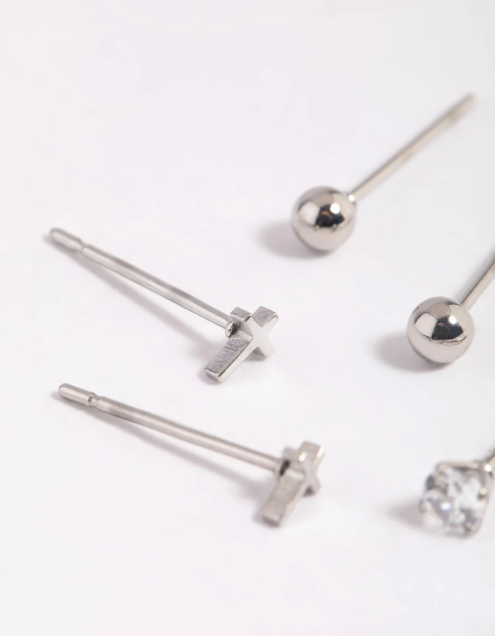 Surgical Steel Cross Stud Earrings - Image 4