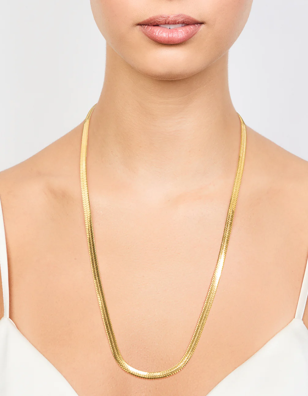 Waterproof Gold Plated Stainless Steel Snake Chain Necklace - Image 2