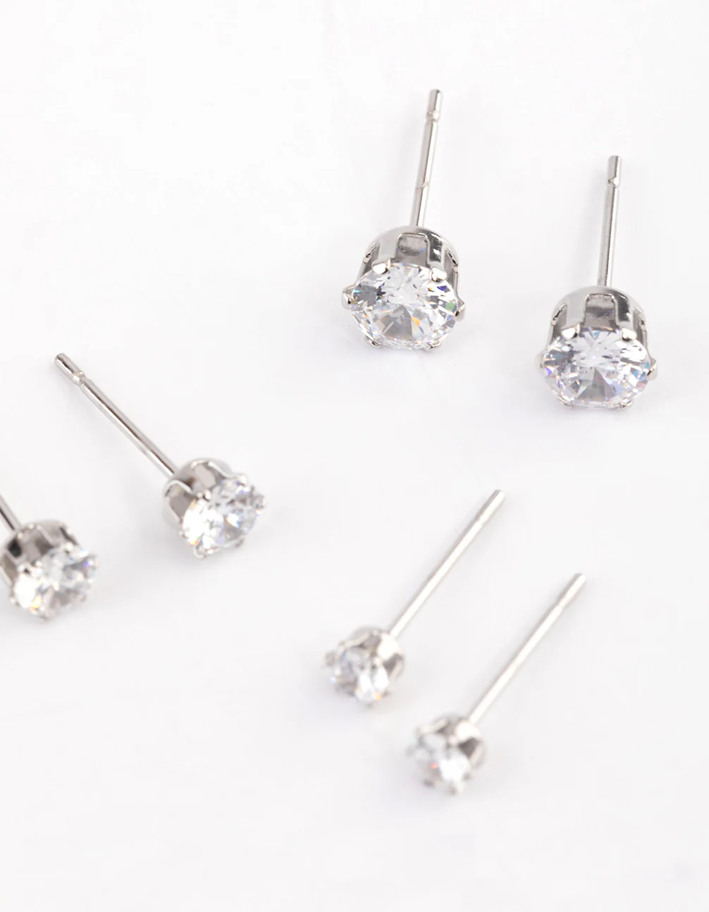 Waterproof Stainless Steel Cubic Zirconia Stud Earrings Pack - Image 6
