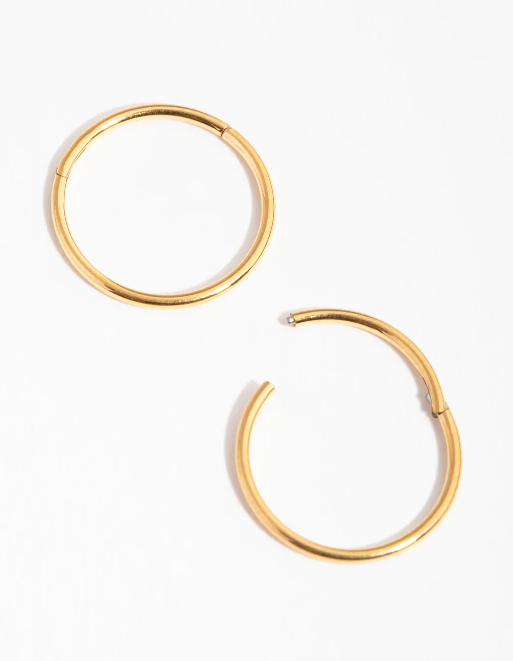 24 Carat Gold Plated Surgical Steel Fine 10mm Sleeper Earrings - Image 2