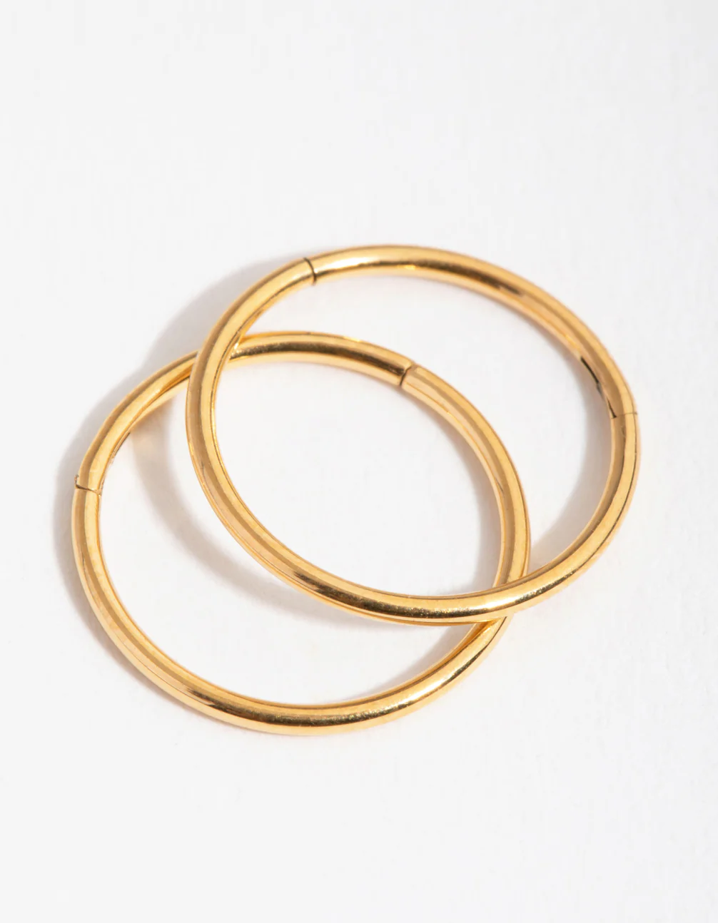 24 Carat Gold Plated Surgical Steel Fine 10mm Sleeper Earrings - Image 3