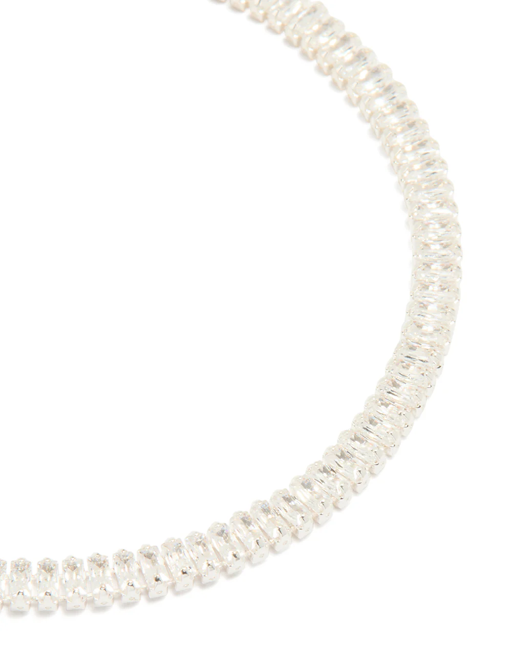 Silver Baguette Cubic Zirconia Tennis Bracelet - Image 2