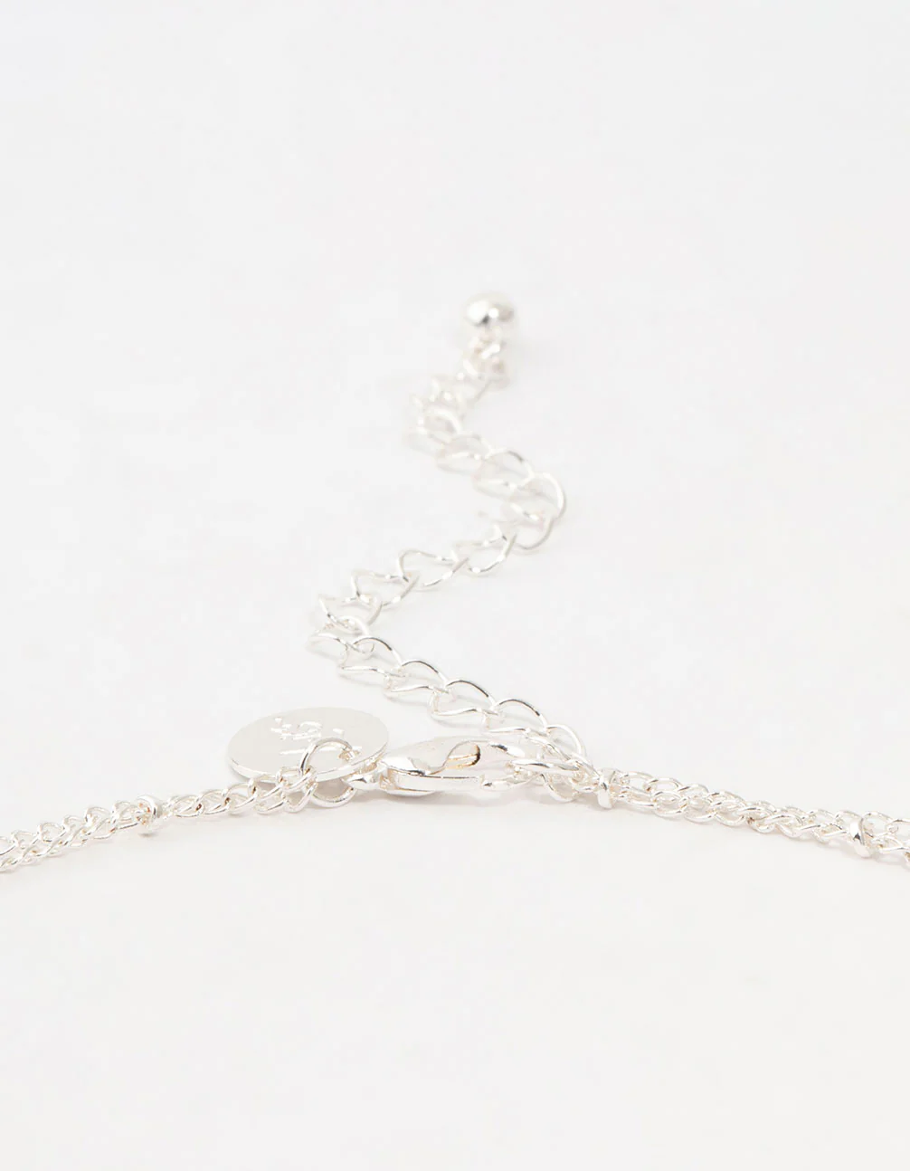 Silver Ball Chain Cross Layered Necklace - Image 5