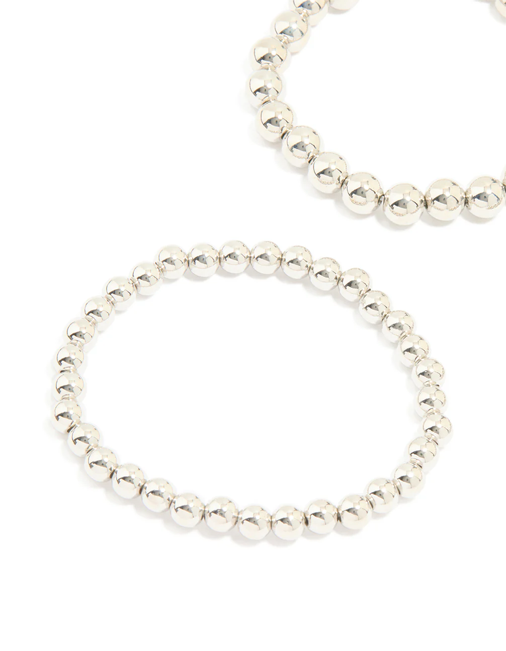 Silver Ball Stretch Bracelet 3-Pack - Image 2