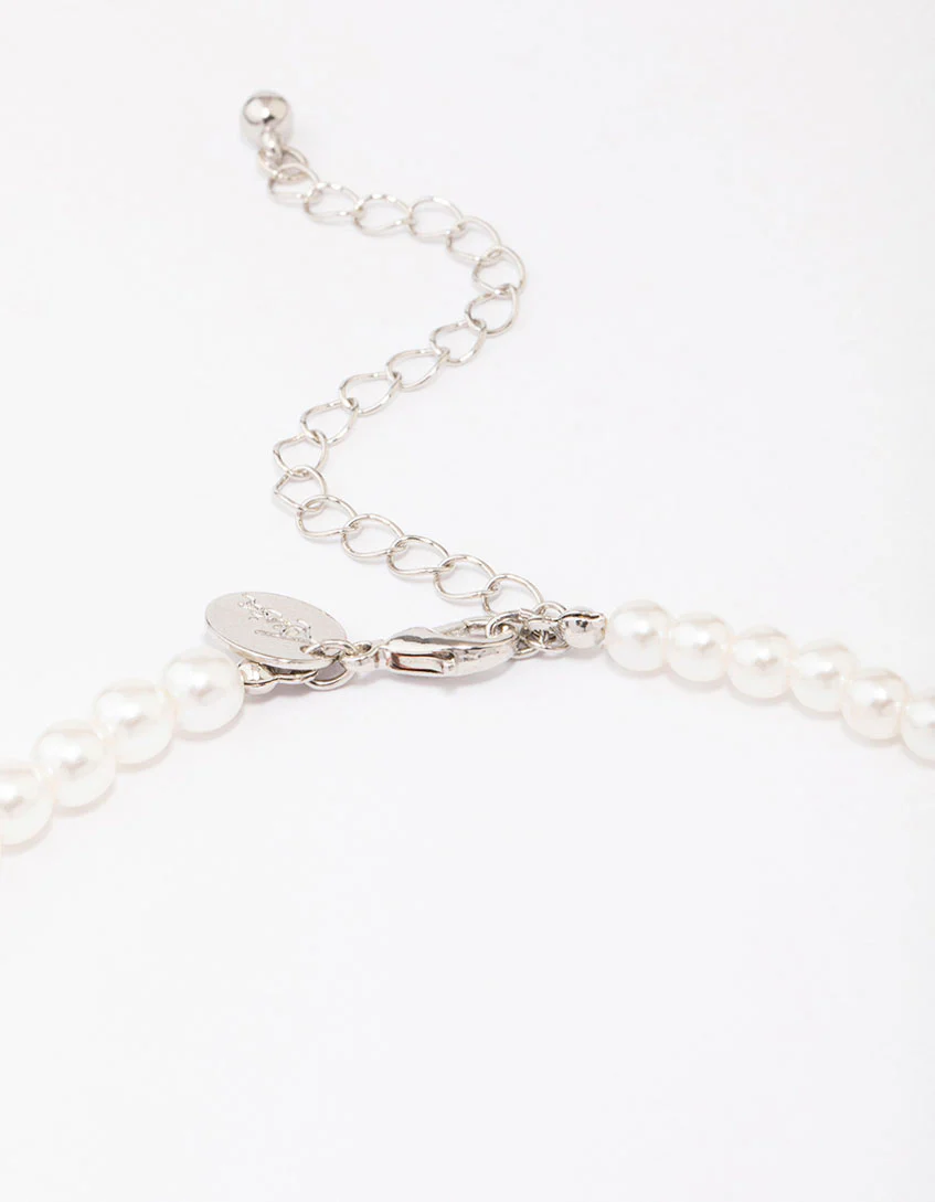 Silver Beaded Pearl Jewellery Set - Image 3