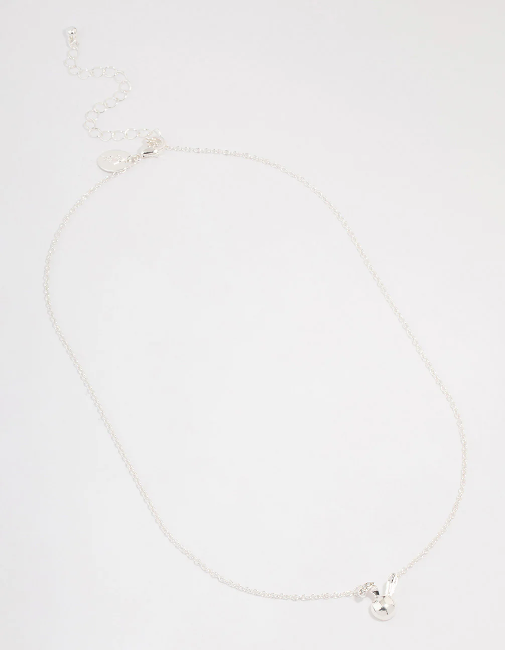Silver Bunny Ear Pendant Necklace - Image 2