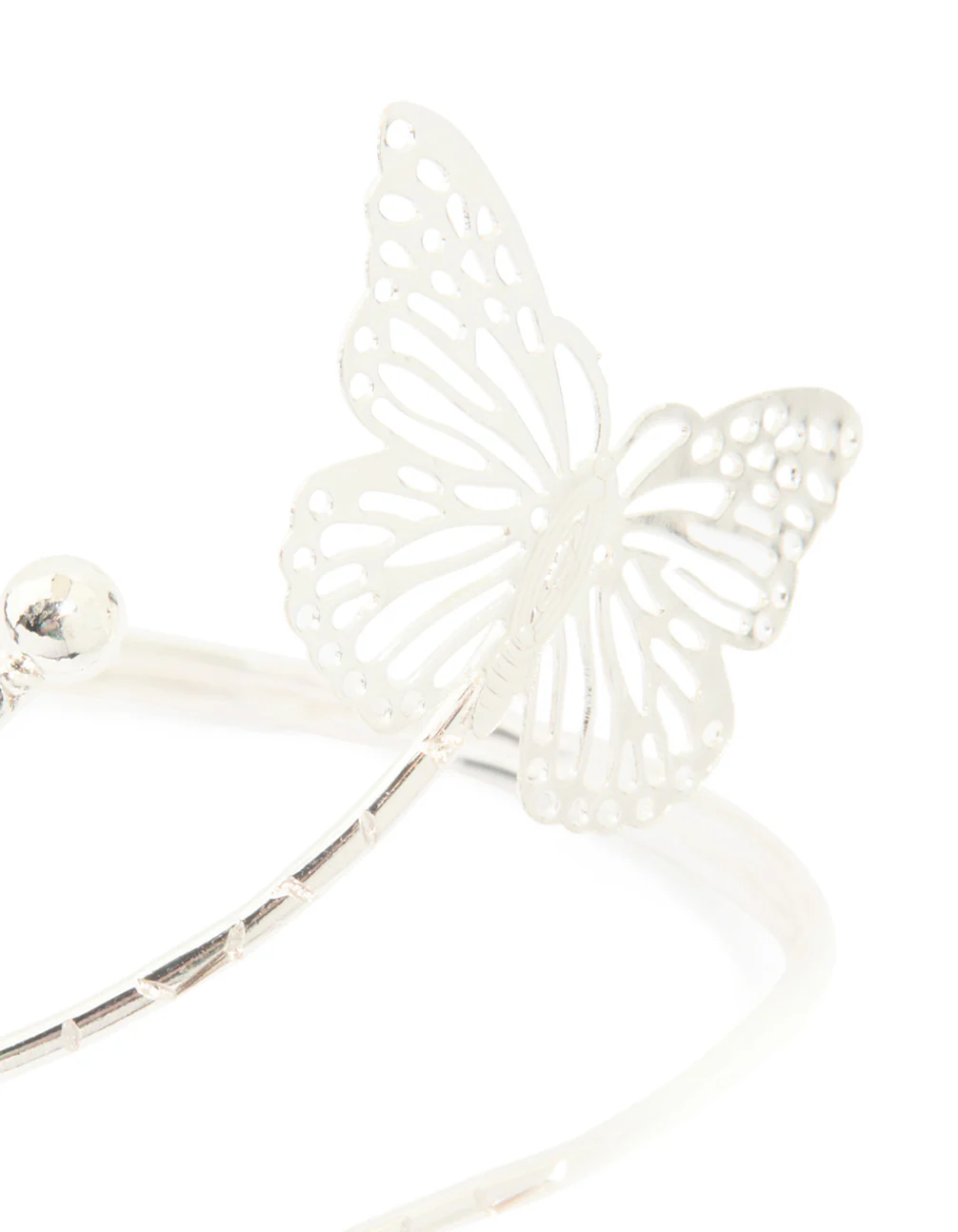 Silver Butterfly Arm Cuff - Image 2