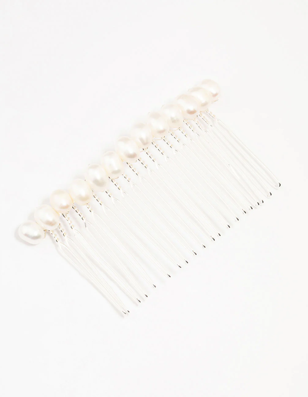 Silver Plated Classic Freshwater Pearl Hair Comb