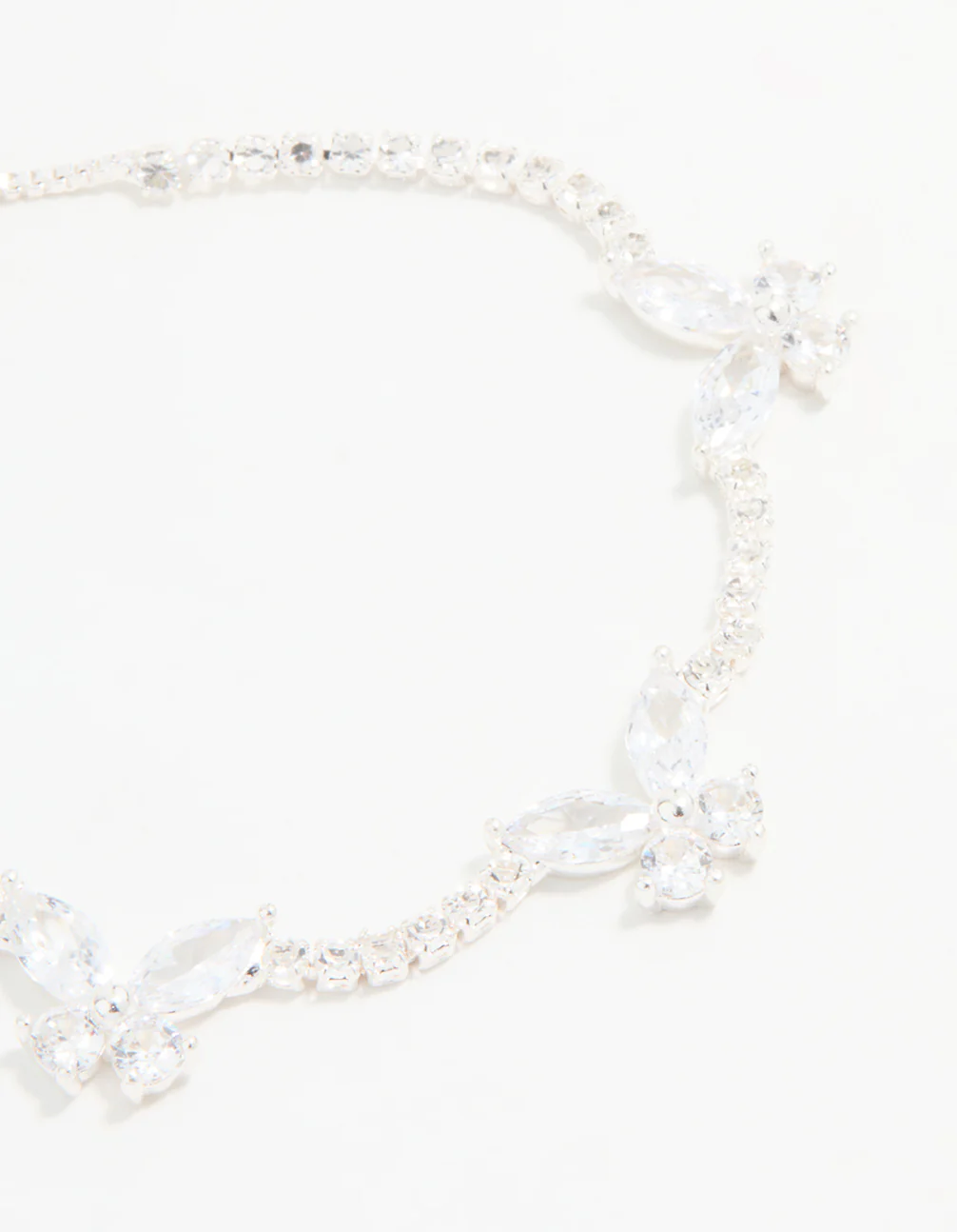 Silver Cubic Zirconia Butterfly Bracelet - Image 2