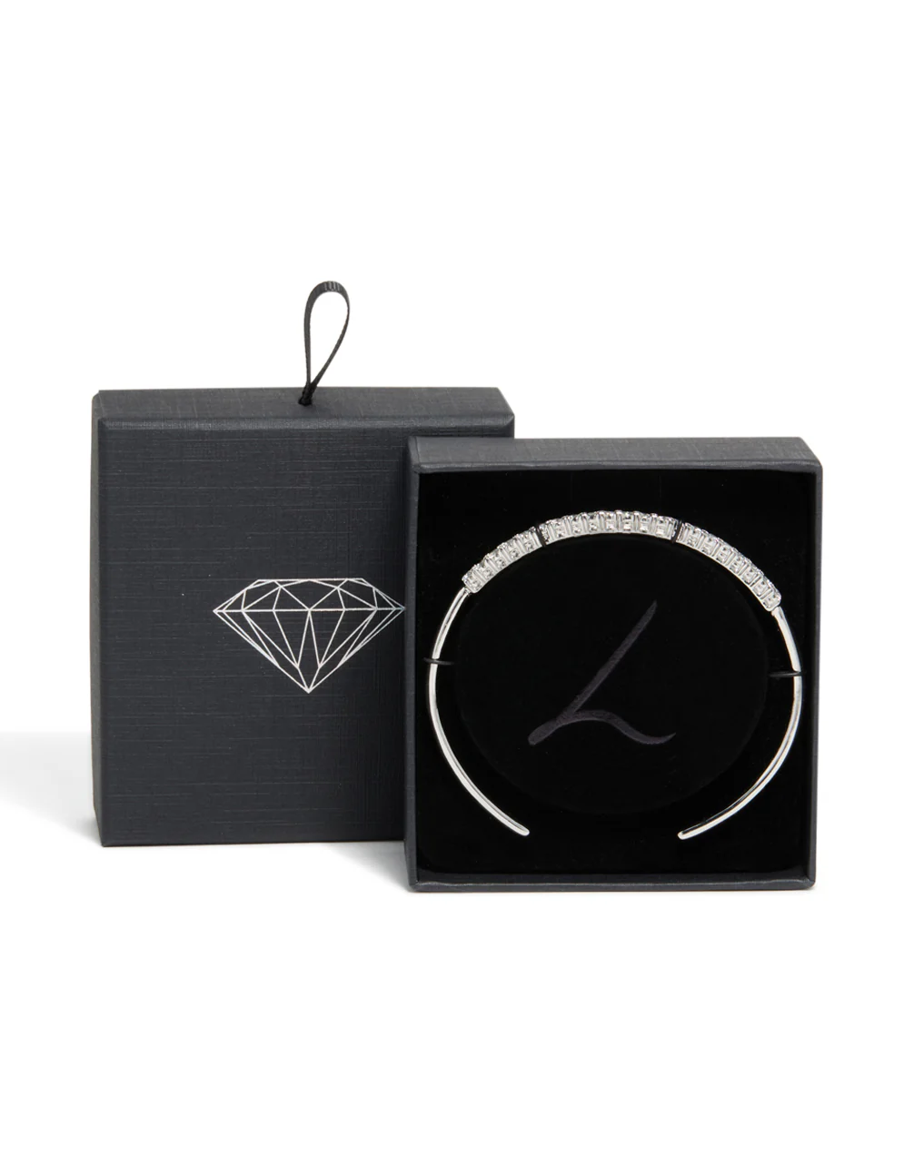 Silver Cubic Zirconia Dainty Wrist Cuff - Image 5