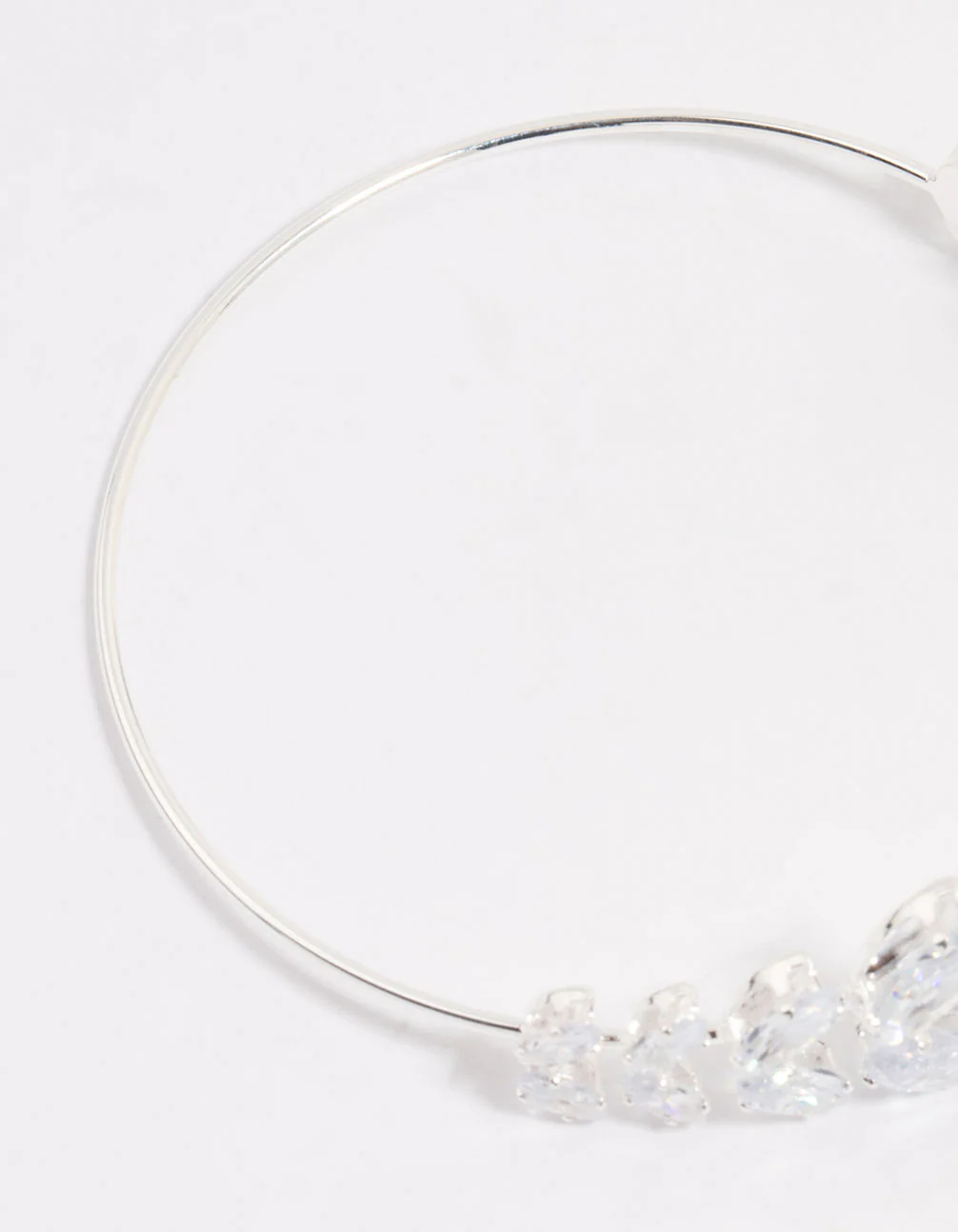 Silver Cubic Zirconia Marquise Vine Wrist Cuff - Image 3