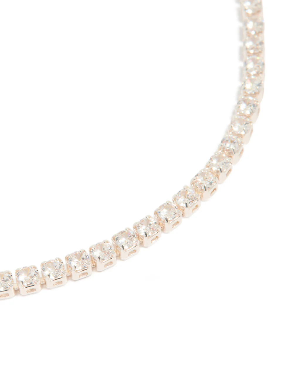 Silver Cubic Zirconia Mini Tennis Bracelet - Image 4