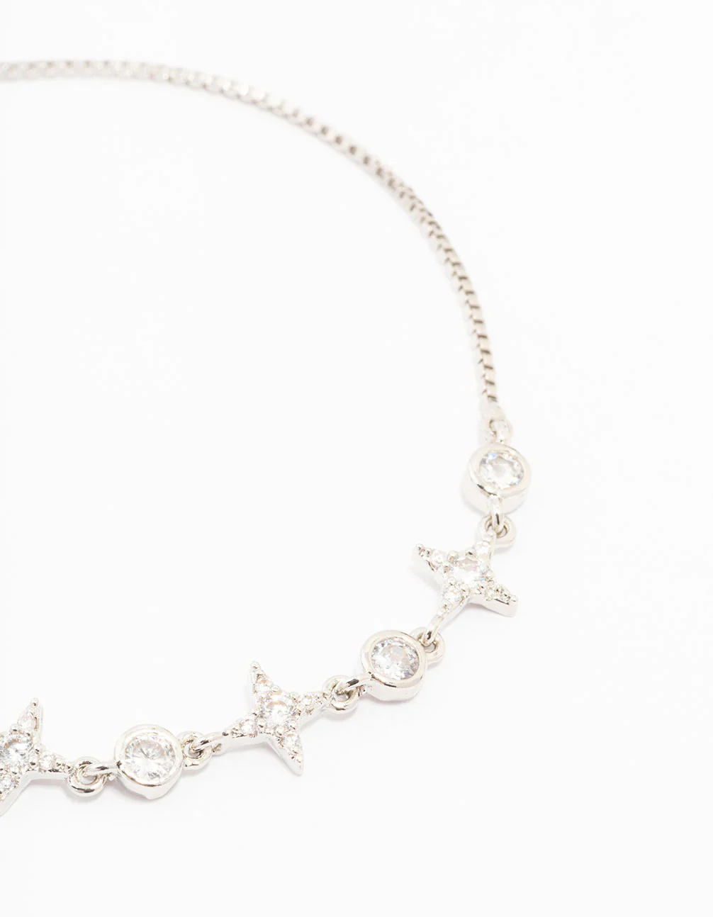 Silver Cubic Zirconia Toggle Bracelet - Image 2