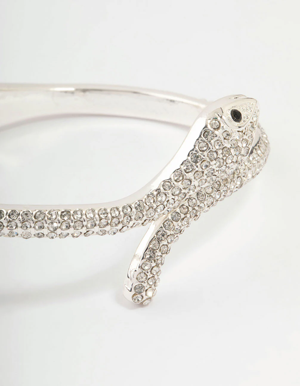 Silver Diamante Snake Wrist Cuff - Image 2