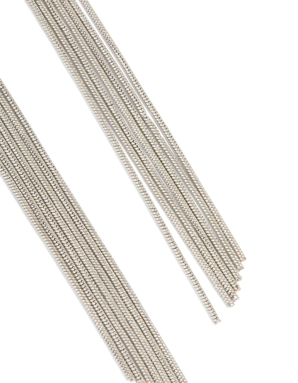 Silver Diamante Star Chain Drop Earrings - Image 3