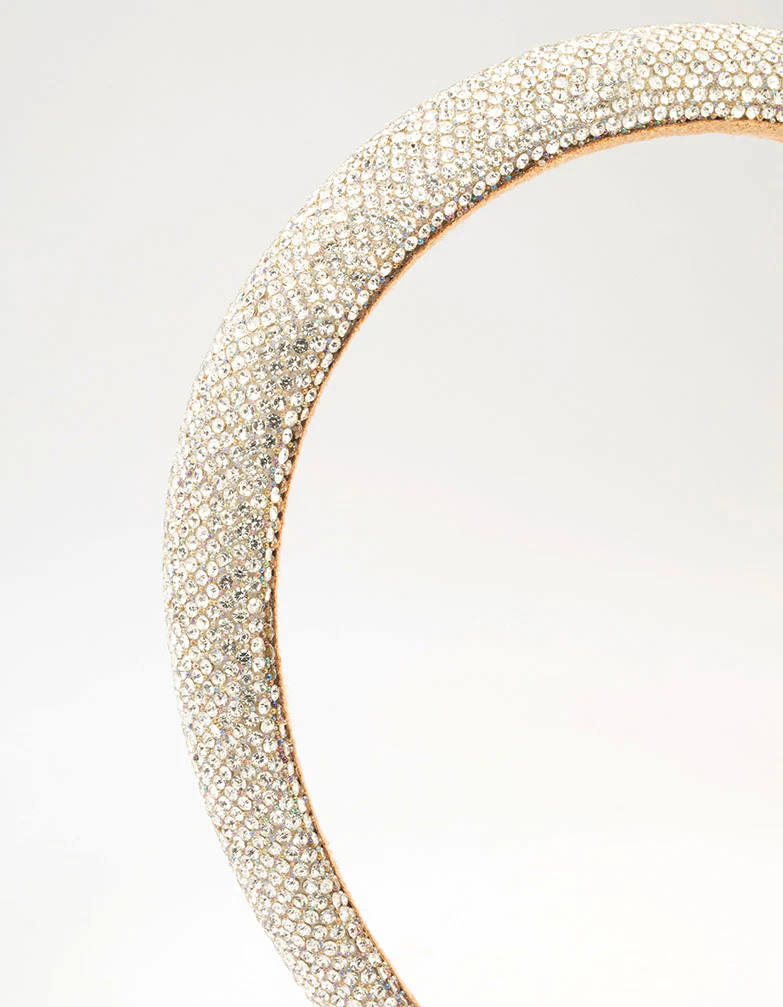 Silver Diamante Thin Mixed Metals Headband - Image 2