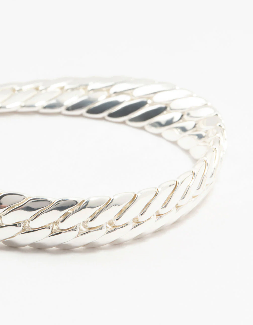 Silver Plated Brass Herringbone T & O Bracelet - Image 2