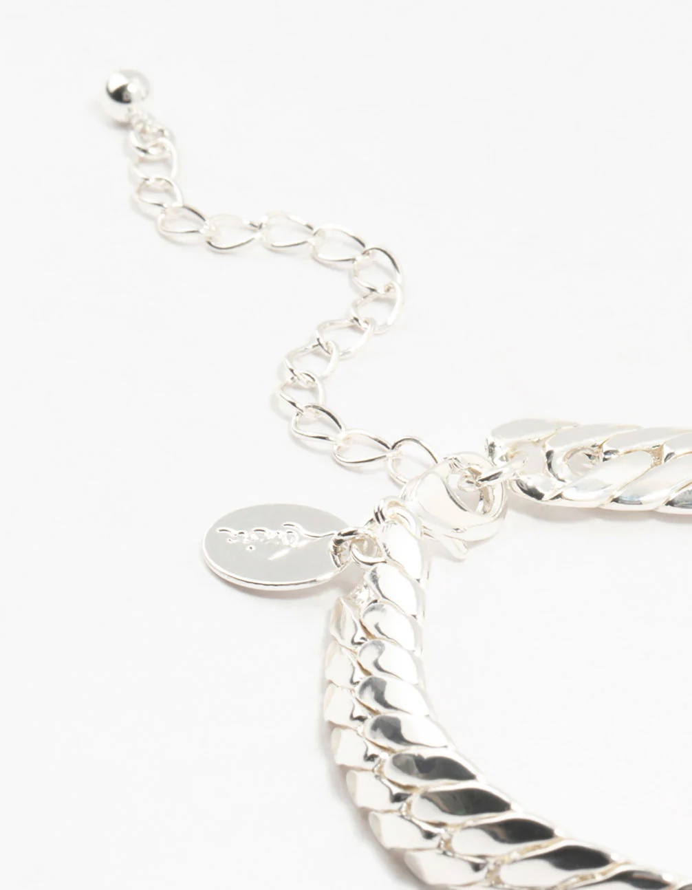Silver Plated Brass Herringbone T & O Bracelet - Image 3