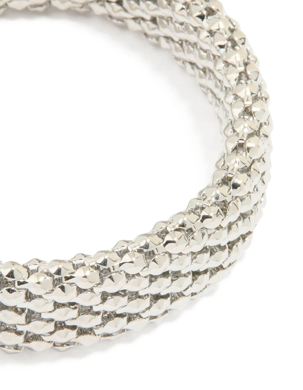 Silver Honeycomb Stretch Bracelet - Image 2