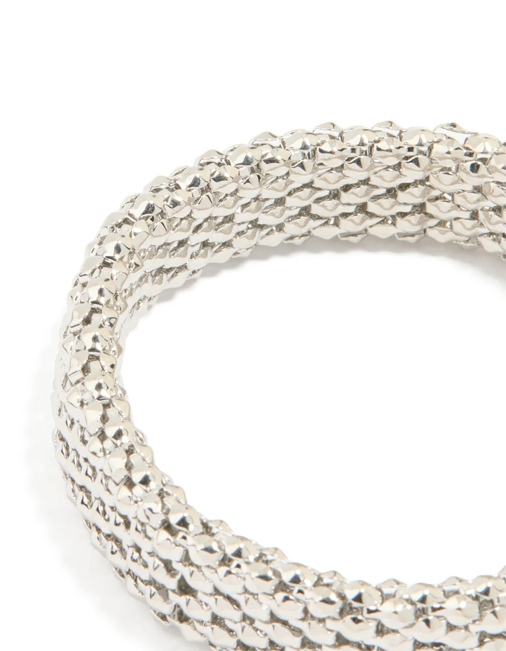 Silver Honeycomb Stretch Bracelet - Image 3