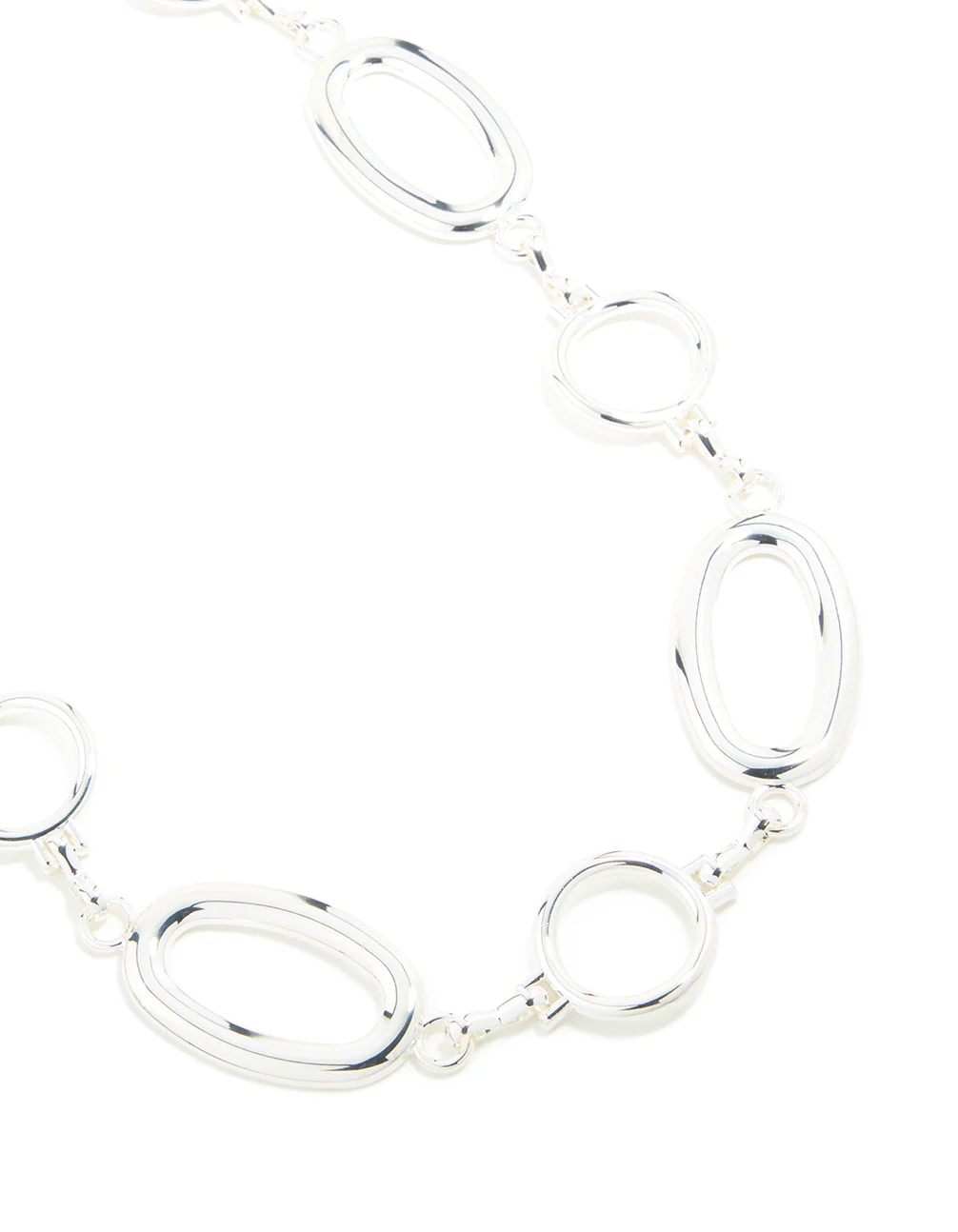 Silver Large Oval & Circle Belt