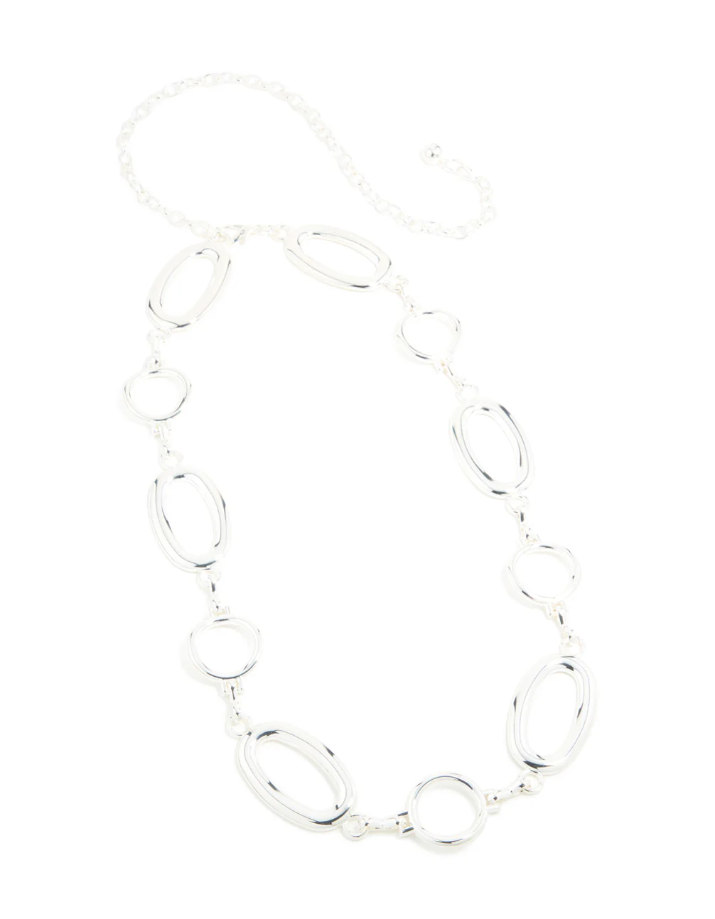 Silver Large Oval & Circle Belt - Image 2