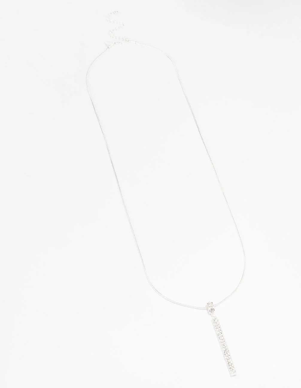Silver Long Pendant Necklace - Image 2