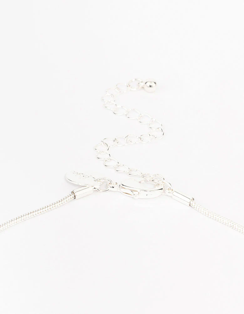 Silver Long Pendant Necklace - Image 3