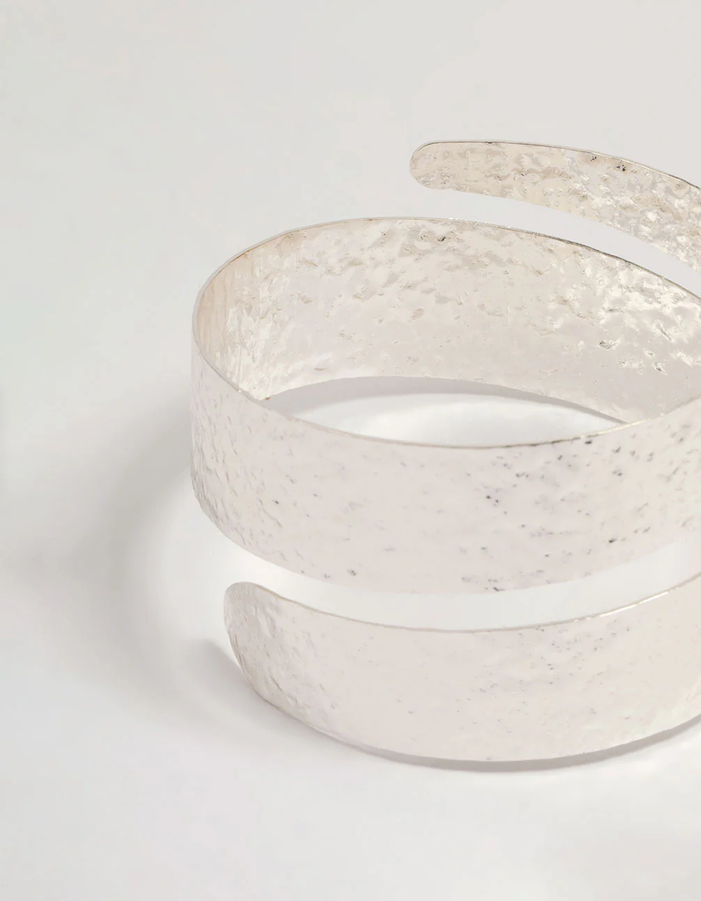 Silver Molten Spiral Wrist Cuff - Image 3