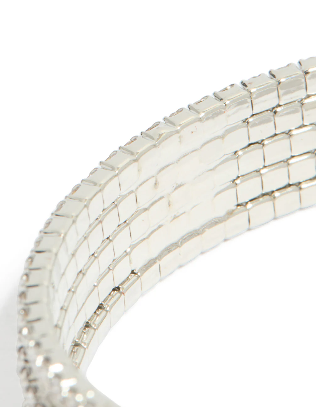 Silver Multi Pearl Cluster Front Wrist Cuff - Image 3