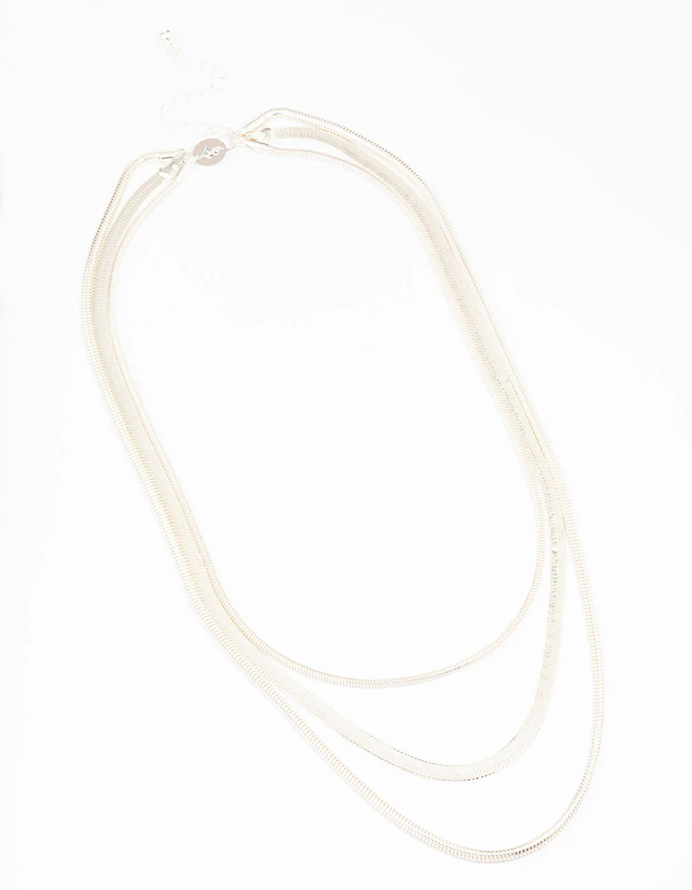 Silver Multi Row Necklace - Image 2