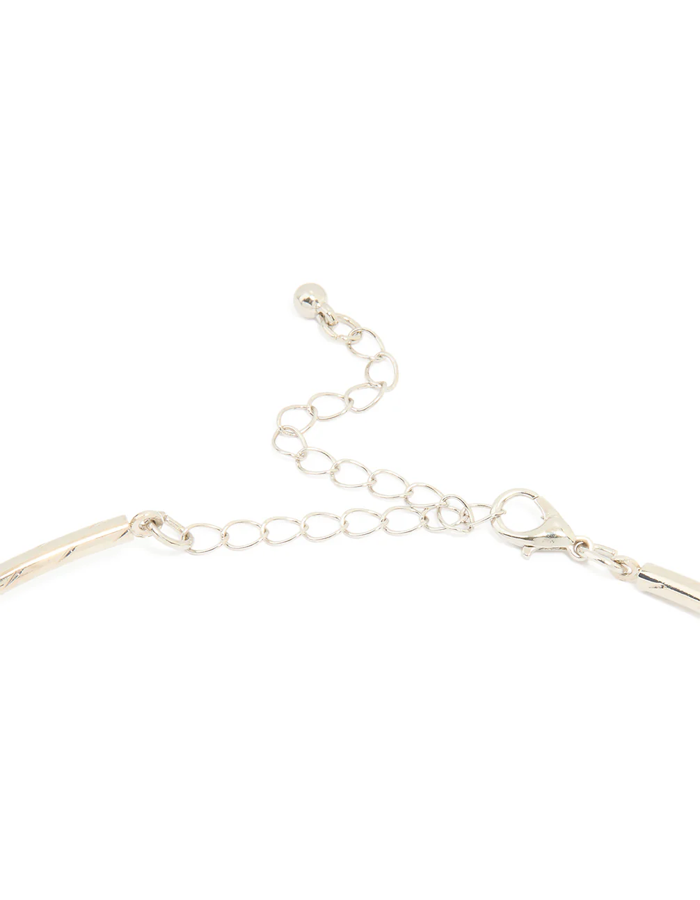 Silver Organic Circle Pendant Torque Necklace - Image 3