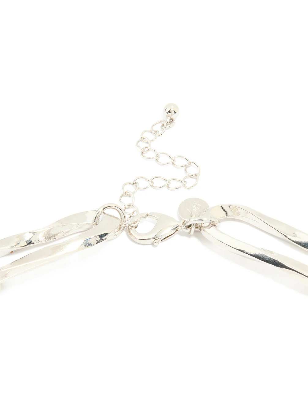 Silver Organic Paperclip Chain Necklace - Image 3