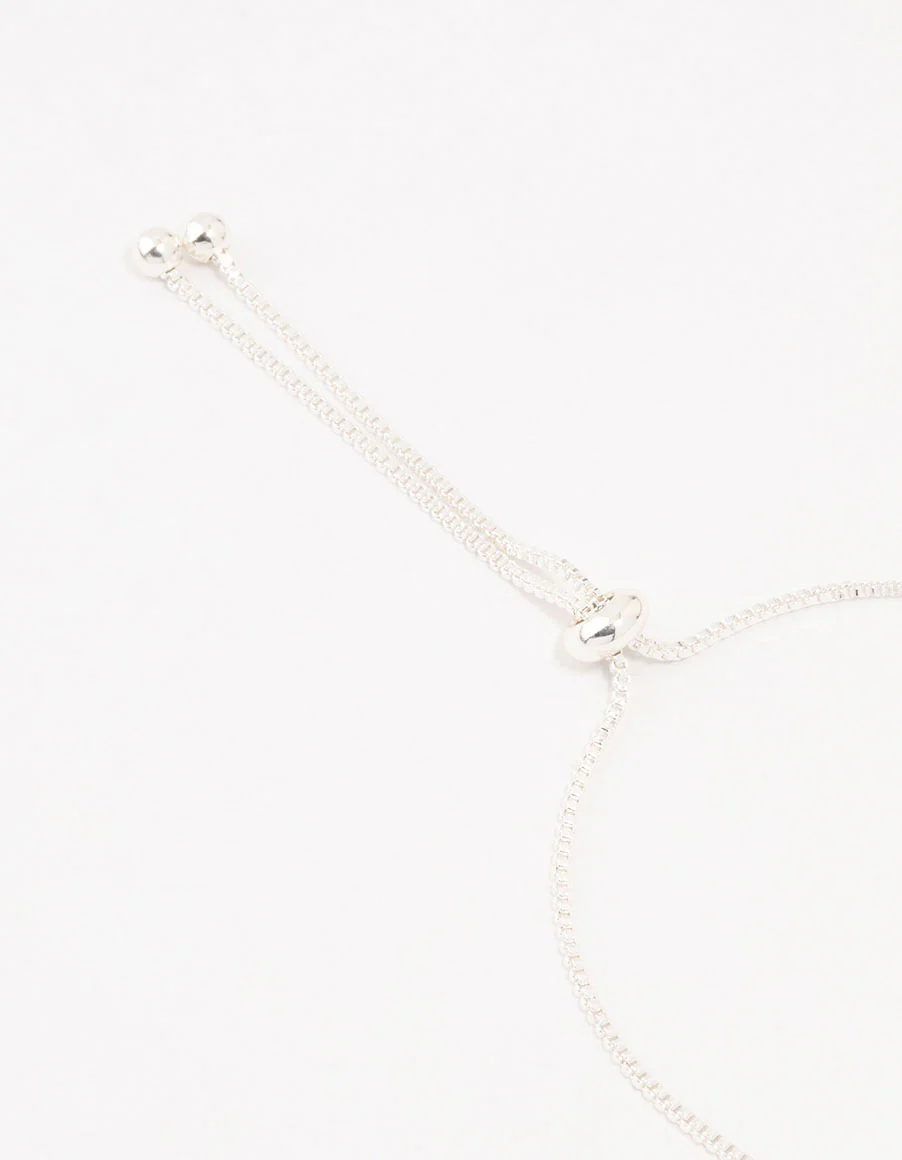 Silver Oval Green Cubic Zirconia Toggle Bracelet - Image 3