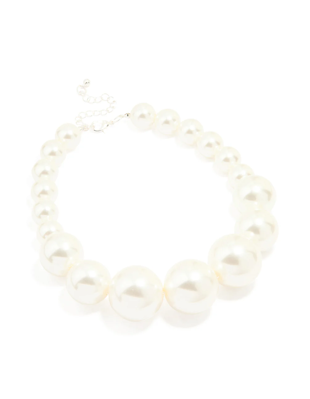 Silver Pearl Necklace - Image 2