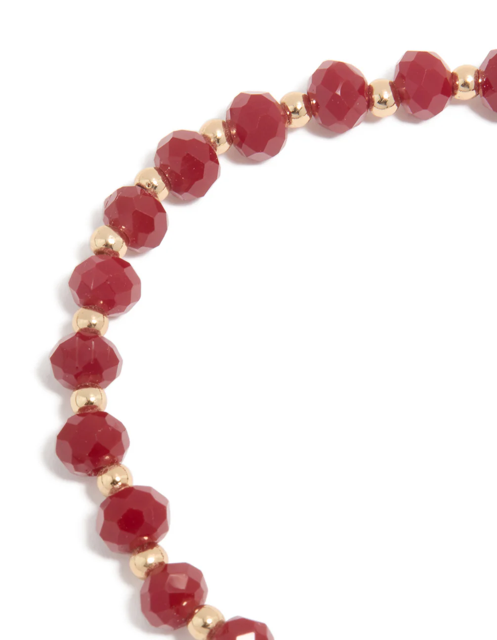 Gold Pearl & Pink Diamante Charm Bracelet - Image 3