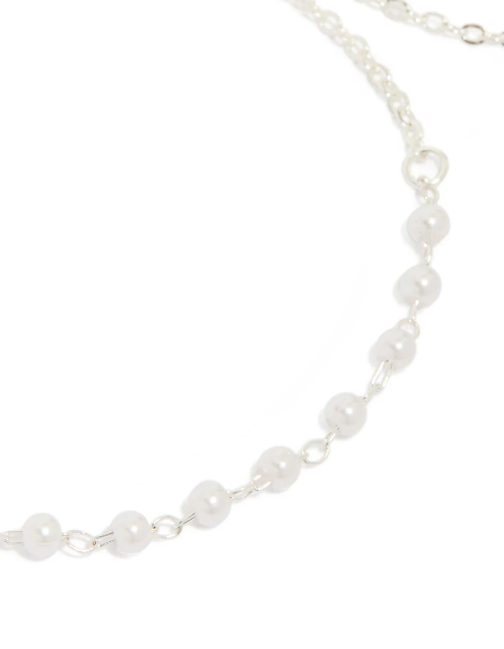 Silver Pearl Station & Diamante Bracelets 2-Pack - Image 4