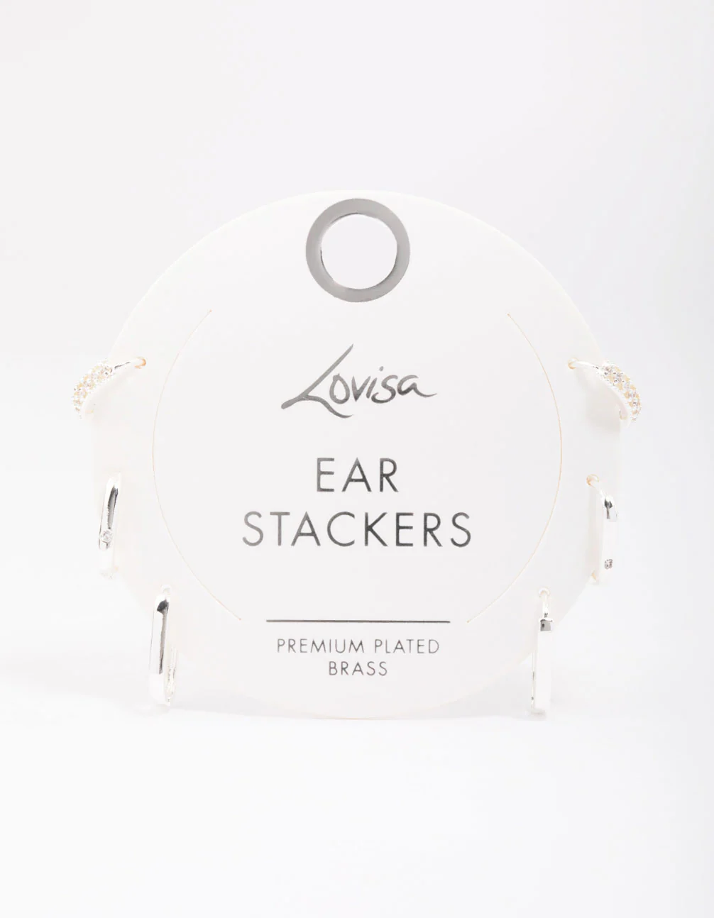 Silver Plated Brass Clean Pave Earring 3-Pack - Image 3
