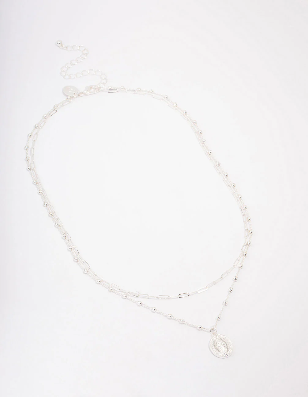 Silver Plated Coin Station Layered Necklace - Image 2