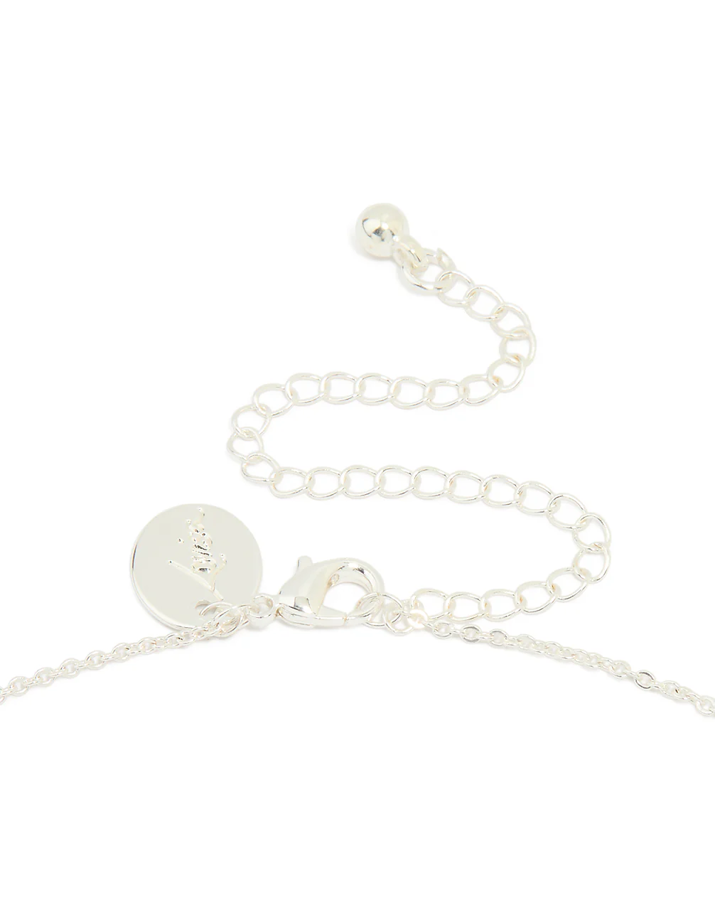 Silver Plated Cubic Zirconia Butterfly Teardrop Necklace - Image 3