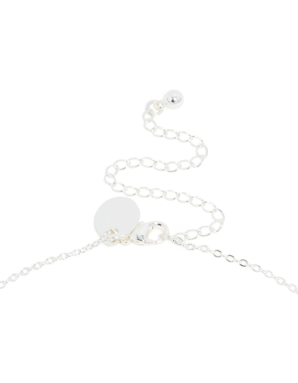 Silver Plated Cubic Zirconia Dainty Spaced Vine Necklace - Image 4