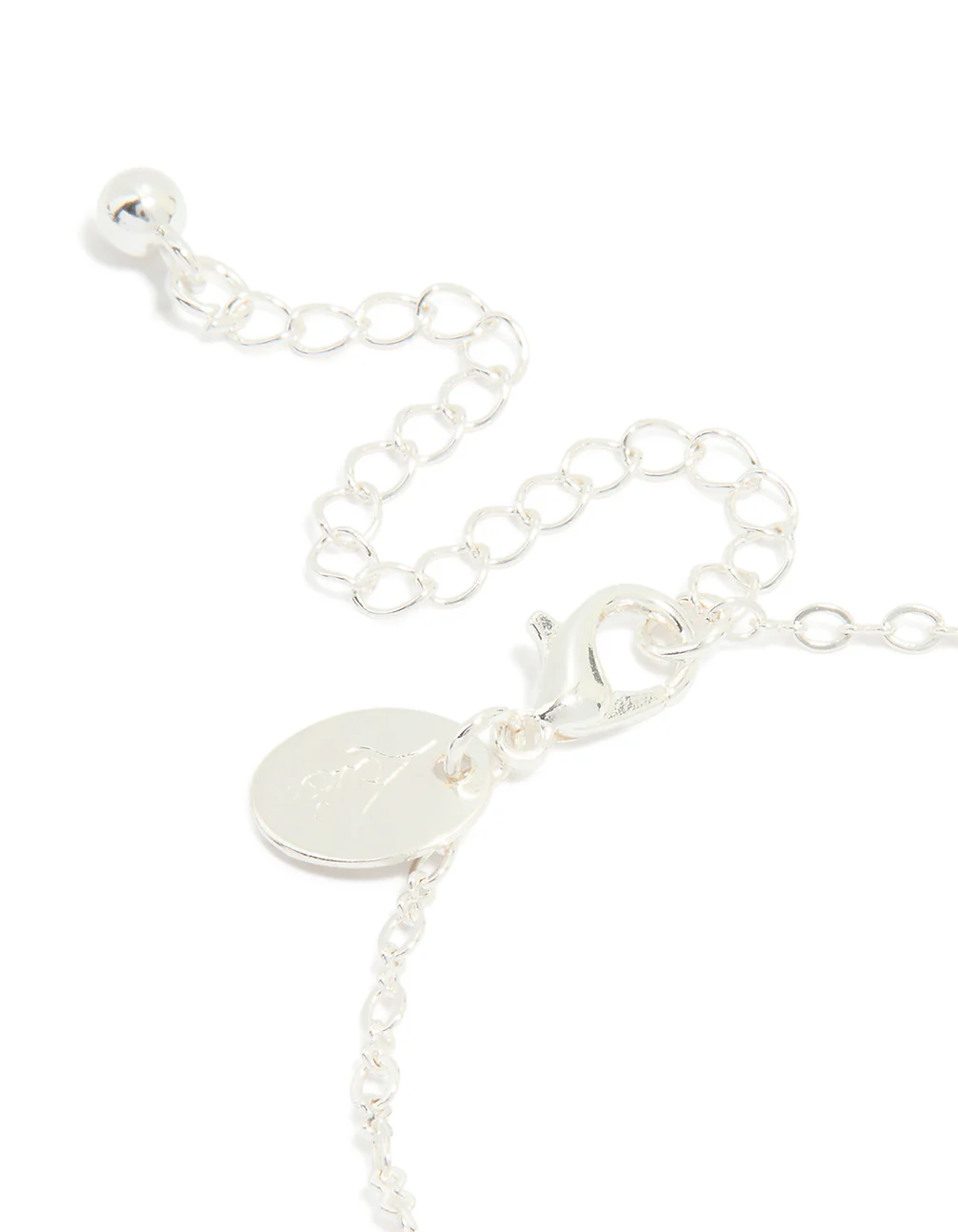 Silver Plated Cubic Zirconia Flower Station Bracelet - Image 3