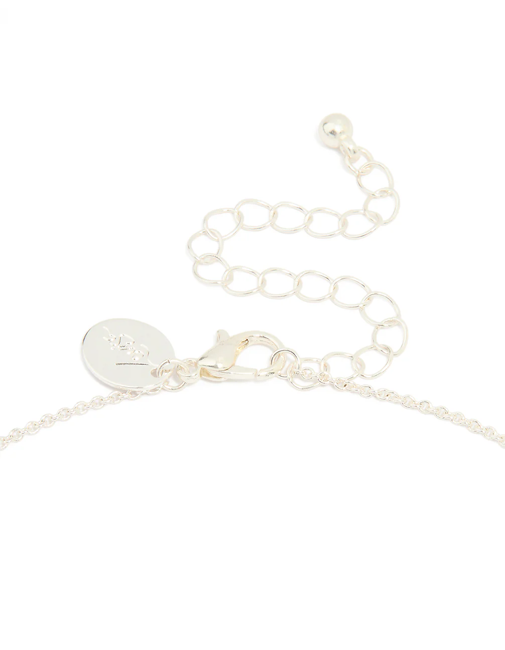 Silver Plated Cubic Zirconia Flower Trio Y-Necklace - Image 3