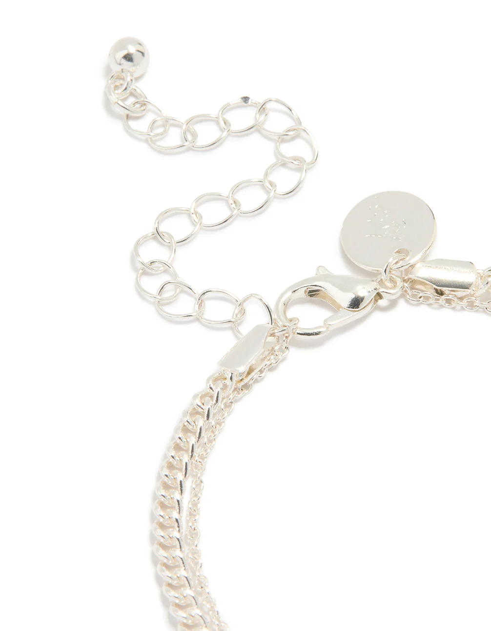 Silver Plated Cubic Zirconia Layered Bracelet - Image 3